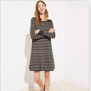 Loft Striped Swing Sweater Dress